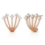 Round Diamond Claw Earrings - Image 3