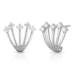 Round Diamond Claw Earrings - Image 2